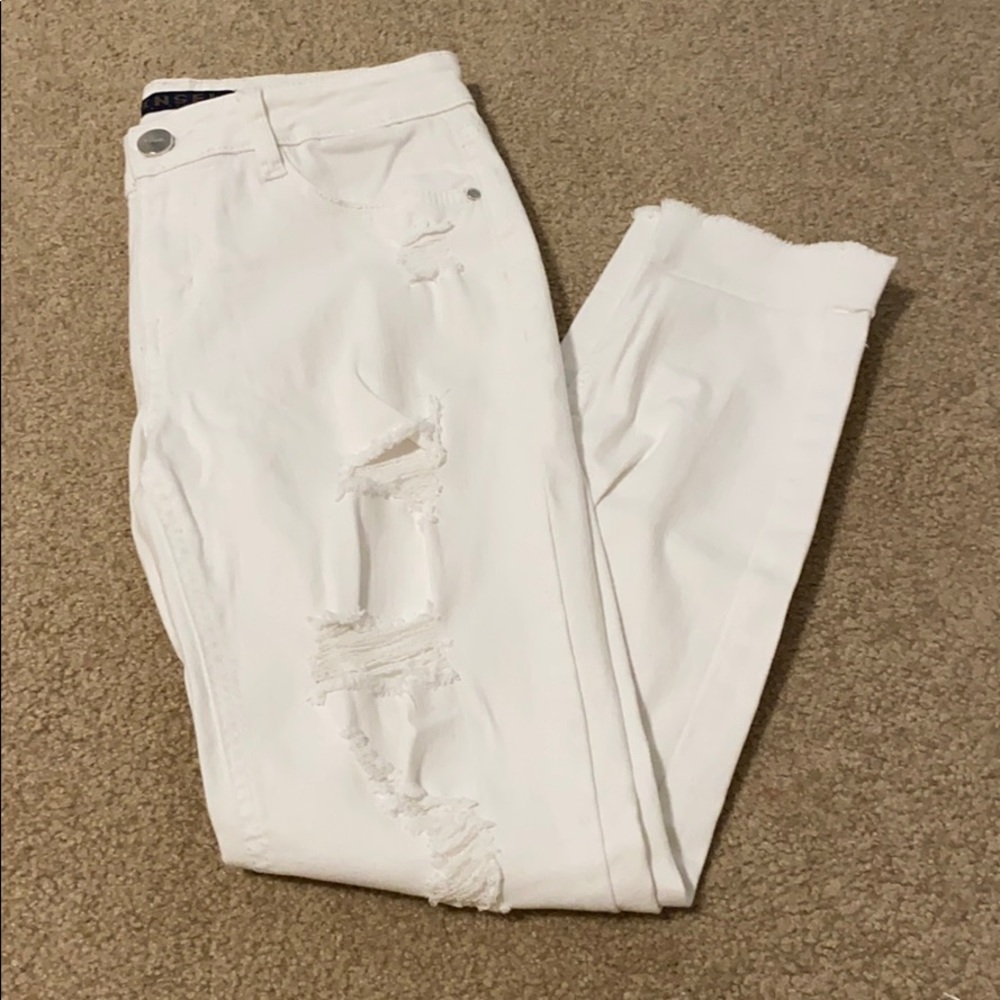 Ripped white jeans